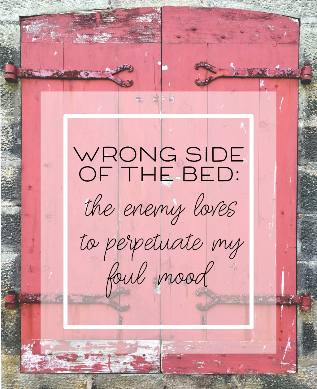 wrong side of the&nbsp;bed