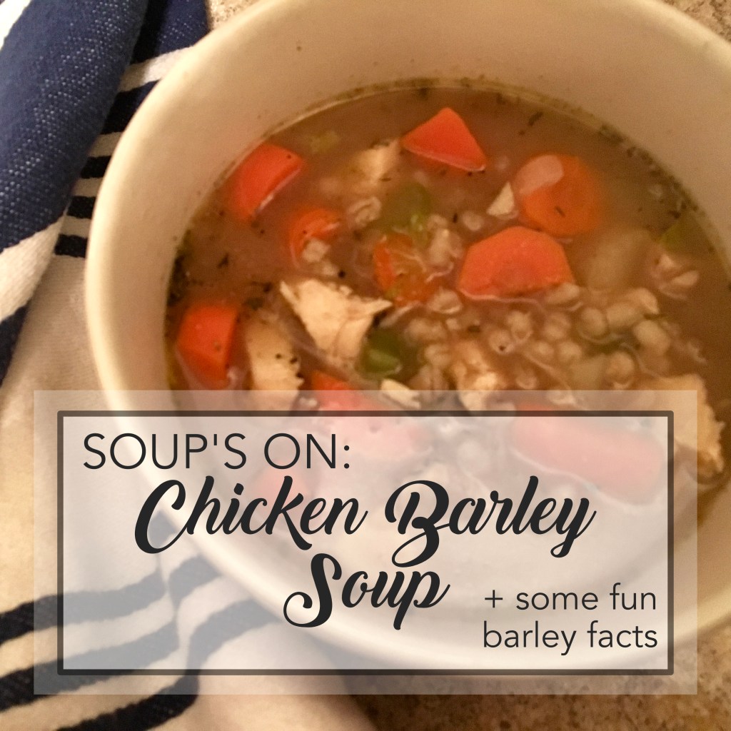 soup’s on : chicken barley&nbsp;soup